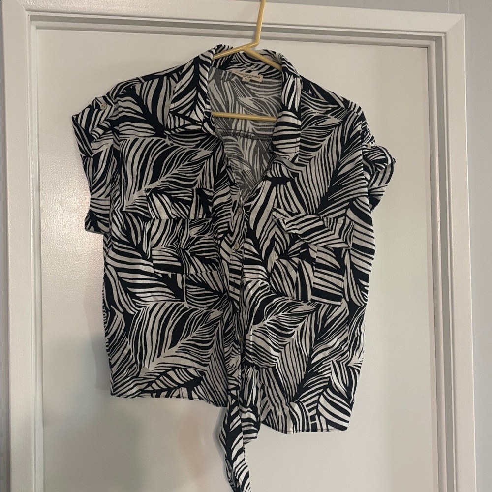 Christian Siriano Zebra Print Blouse